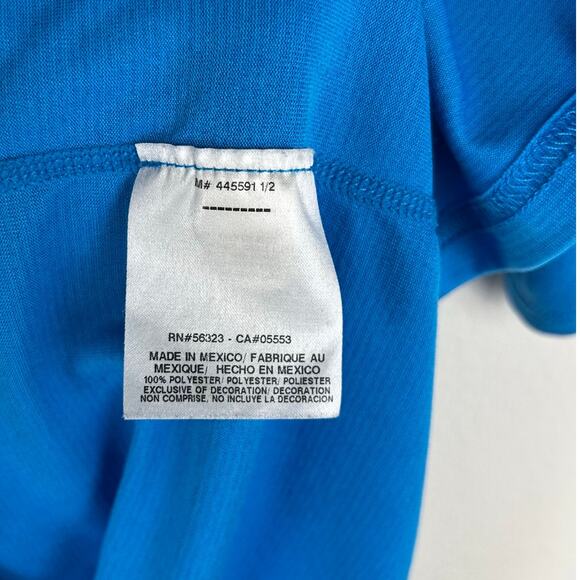 Nike Men's Dri-Fit Short Sleeve Shirt Size Large Blue Training Running - Picture 6 of 6